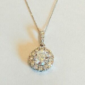 Elegant 14k White Gold Pendant Necklace chain sold separately